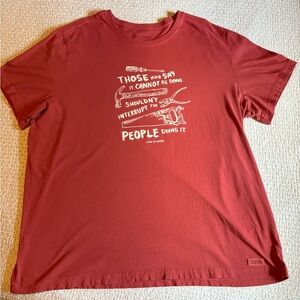 Life Is Good Red Short Sleeve Tee Casual Comfort